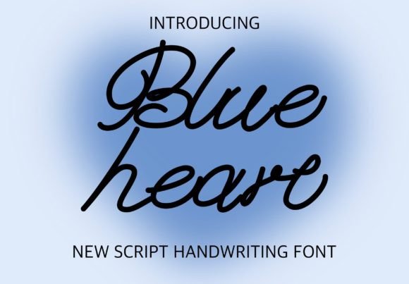Blue Heart: A Handwritten Font That Elevates Web Design