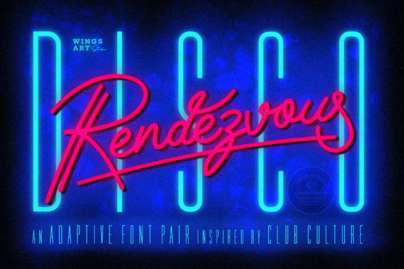 Disco Rendezvous: A Stylish Script & Display Font for Modern Branding