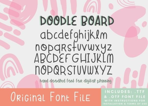 Doodle Board: A Hand-Drawn Font for Polished Branding