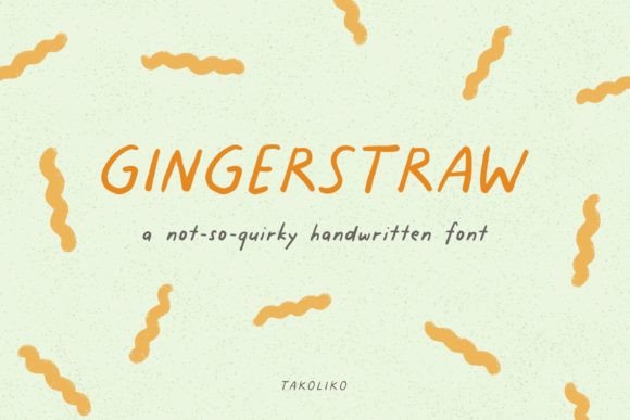 Gingerstraw: A Cheerful Handwritten Font for Crafters and Makers