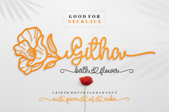 Githa Birth Flower Font: Elegant Script for Modern Web Design