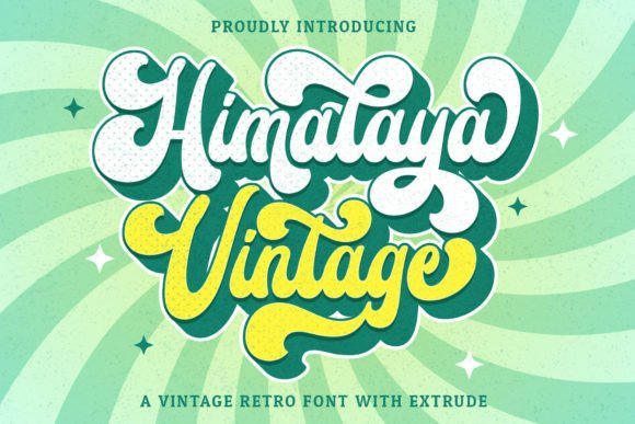 Himalaya Vintage: A Retro Script Font for Crafters and Makers