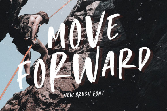 Move Forward: A Brushy All-Caps Font That Elevates Your Brand